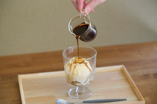 カフェオレベースで濃厚なアフォガードを